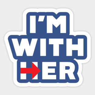 Lesbian Marriage - I'm With Her R Sticker